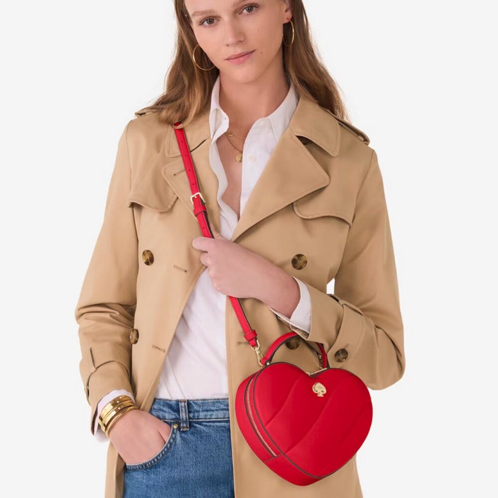 Kate Spade Red Heart-Shaped Crossbody Bag - Picture 5 of 8